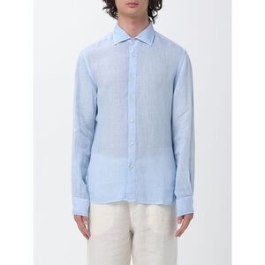 120% Lino Shirt Men Blue